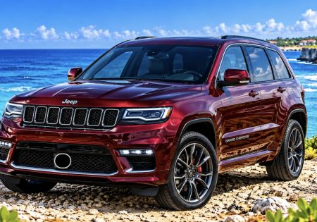 Jeep Grand Cherokee V6 rood met Sunroof 